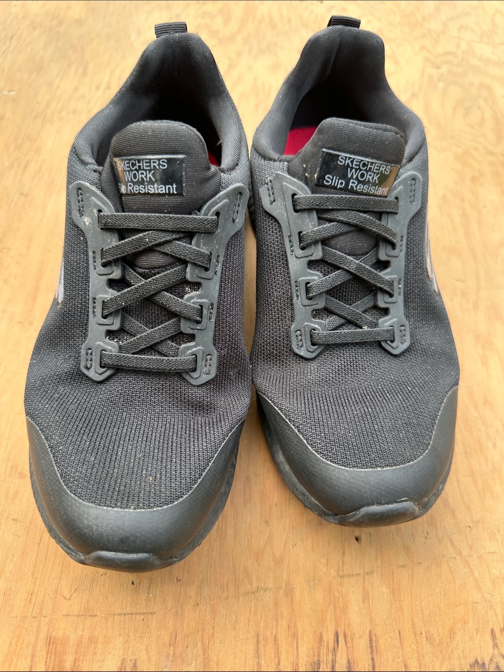 Skechers Men’s Black Slip-Resistant Athletic Sneakers